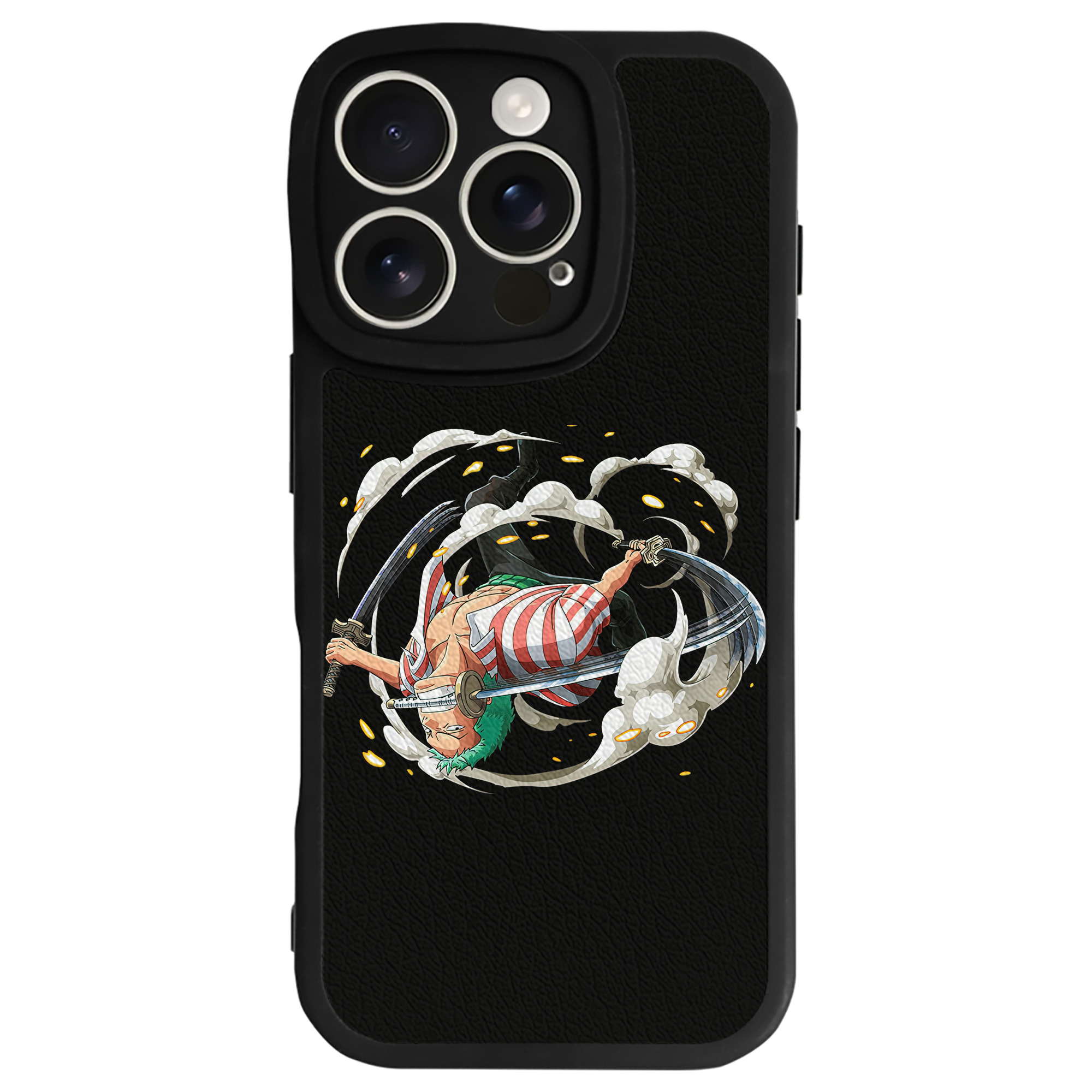 （画像用） ワンピース ロロノア・ゾロ ONE PIECE Roronoa Zoro 【iPhone 16シリーズ対応】シリコンスマホケース（レザー調） 材質：シリコン